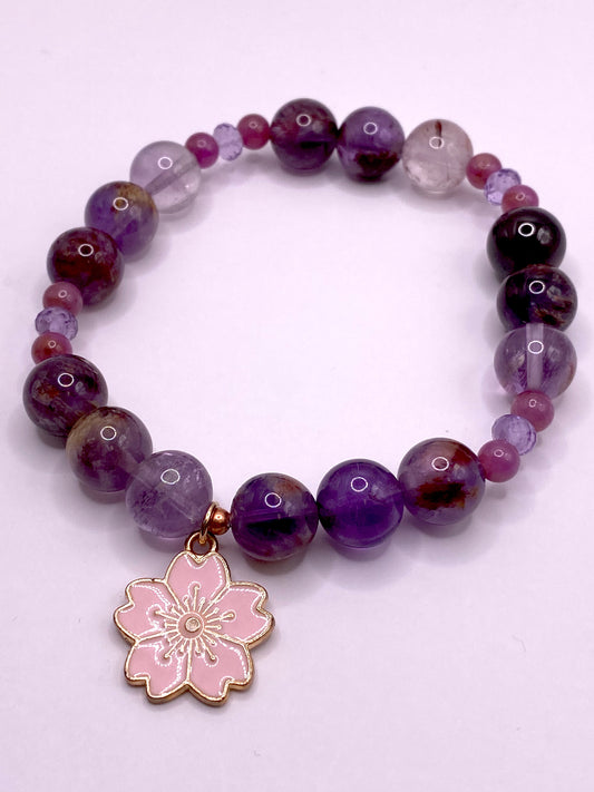 Cherry Blossom Charm Bracelet