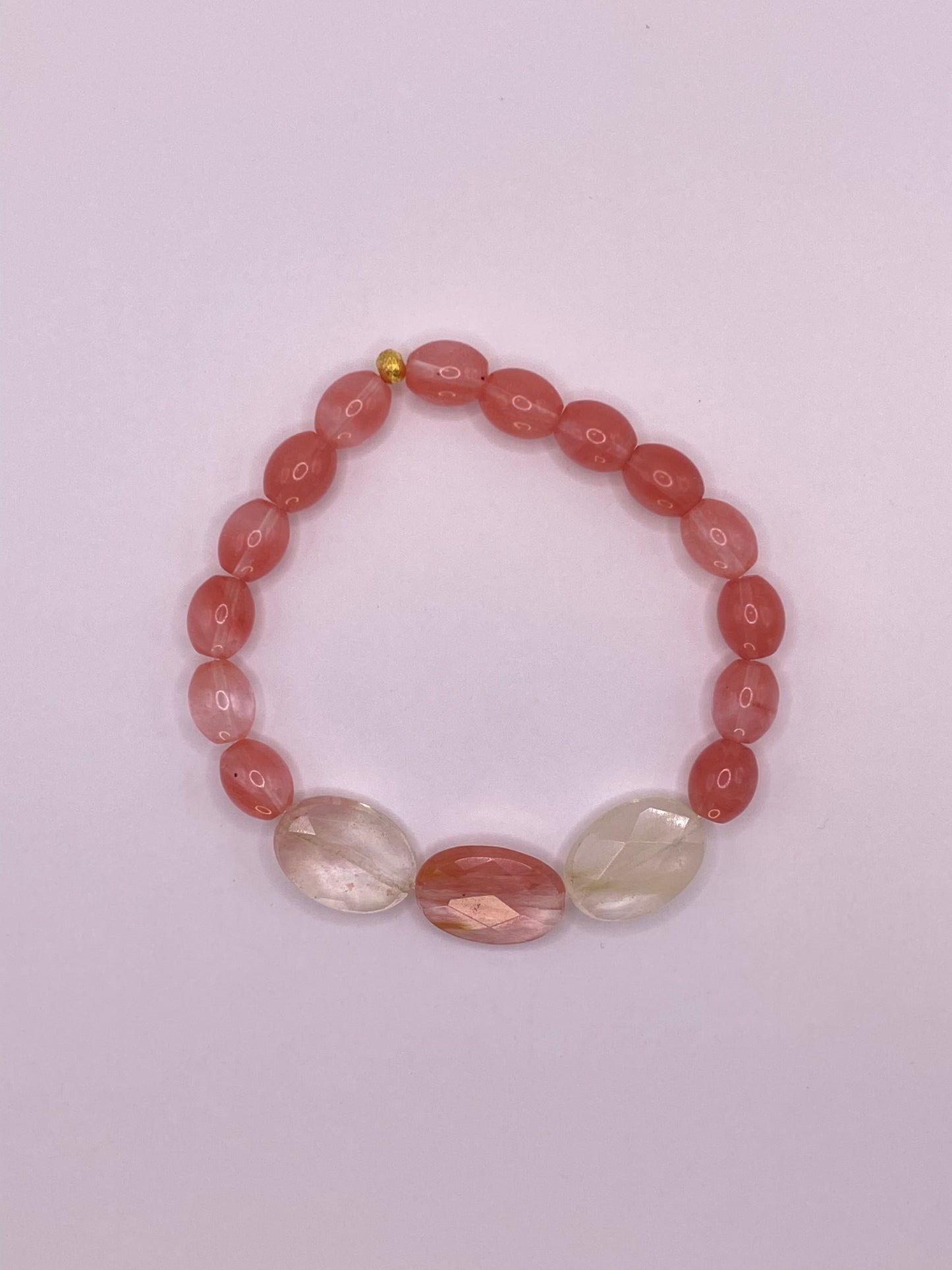 Cherry Quartz Beaded Bracelet