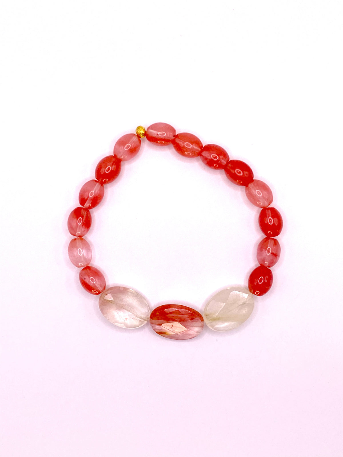 Cherry Quartz Beaded Bracelet