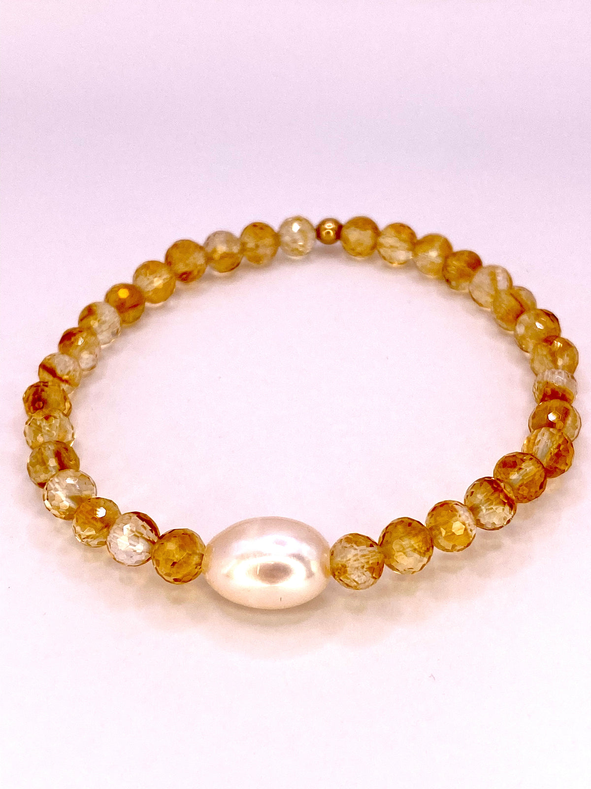 Citrine and Pearl Bracelet