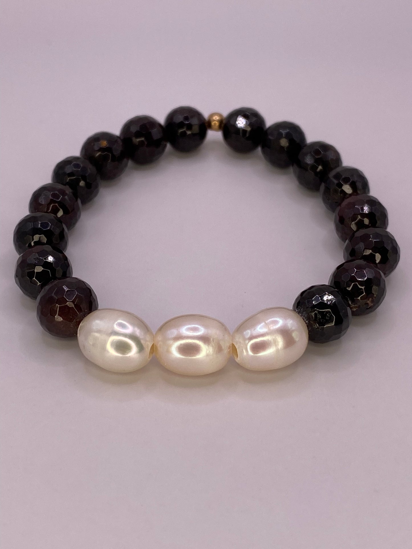 Garnet Bracelet with Pearls