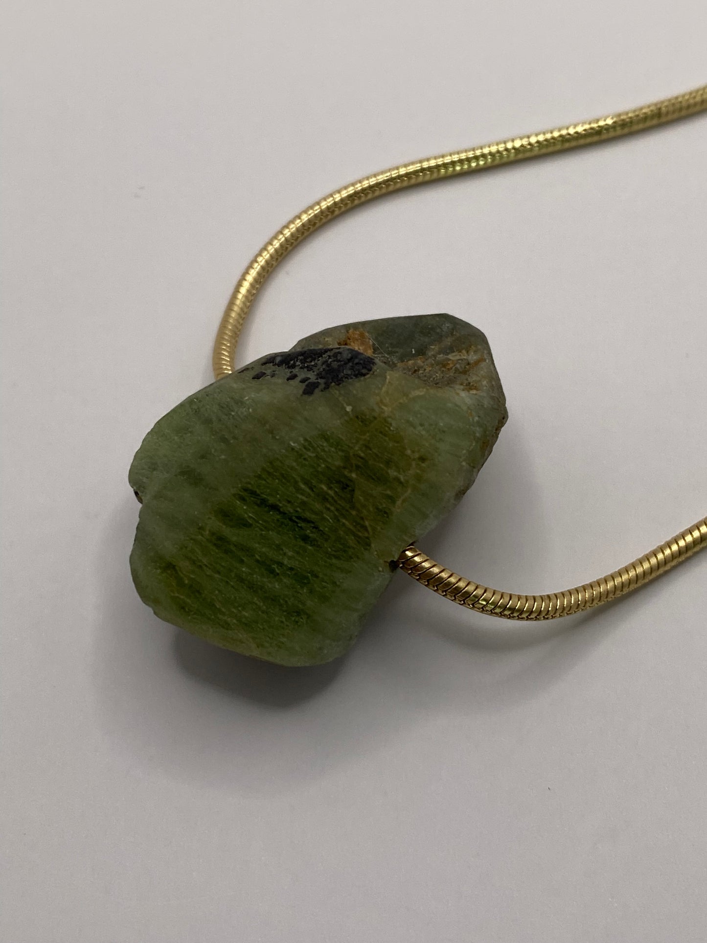 Rough Peridot Pendant