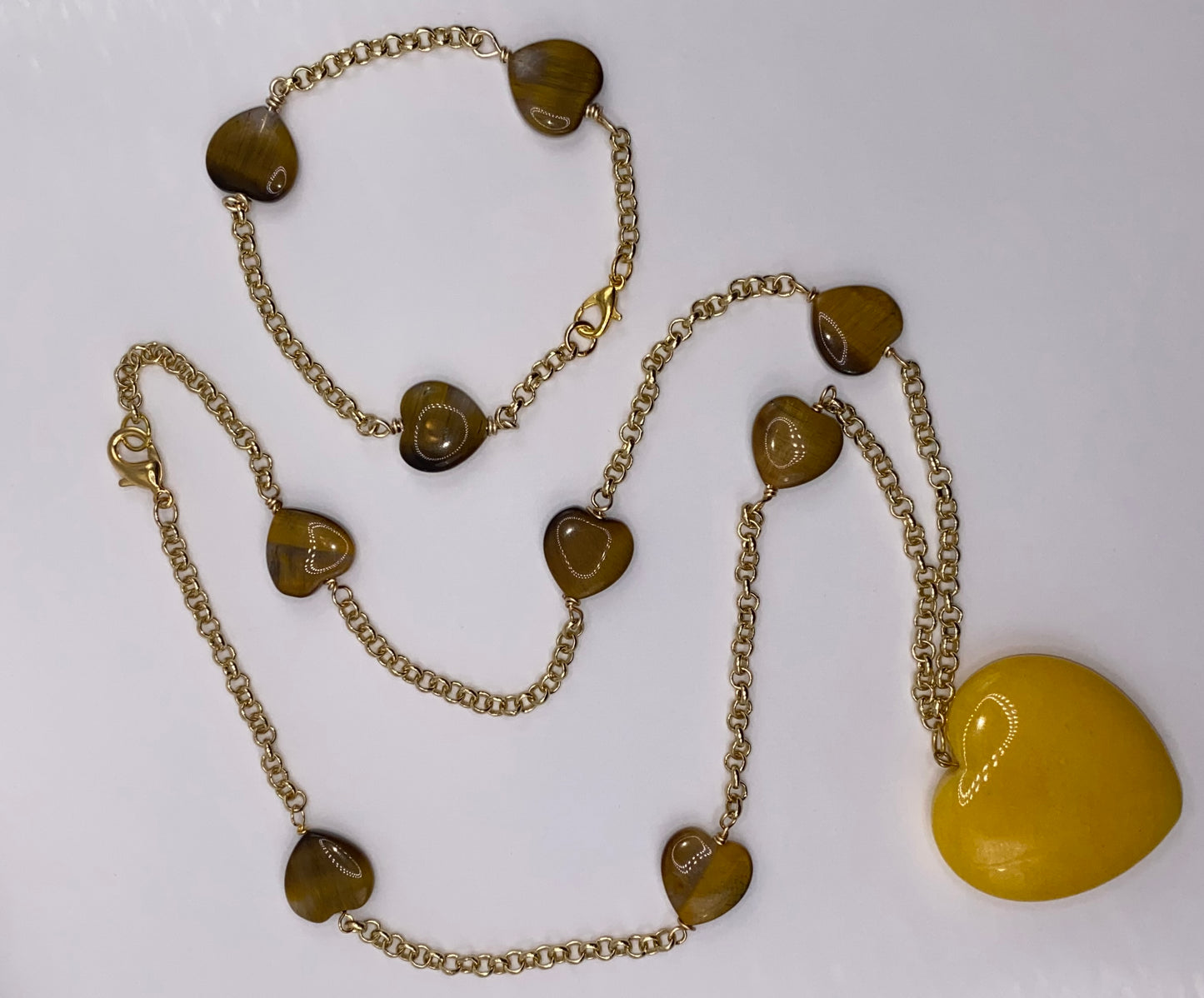 Tiger's Eye Beaded Bracelet and Necklace set