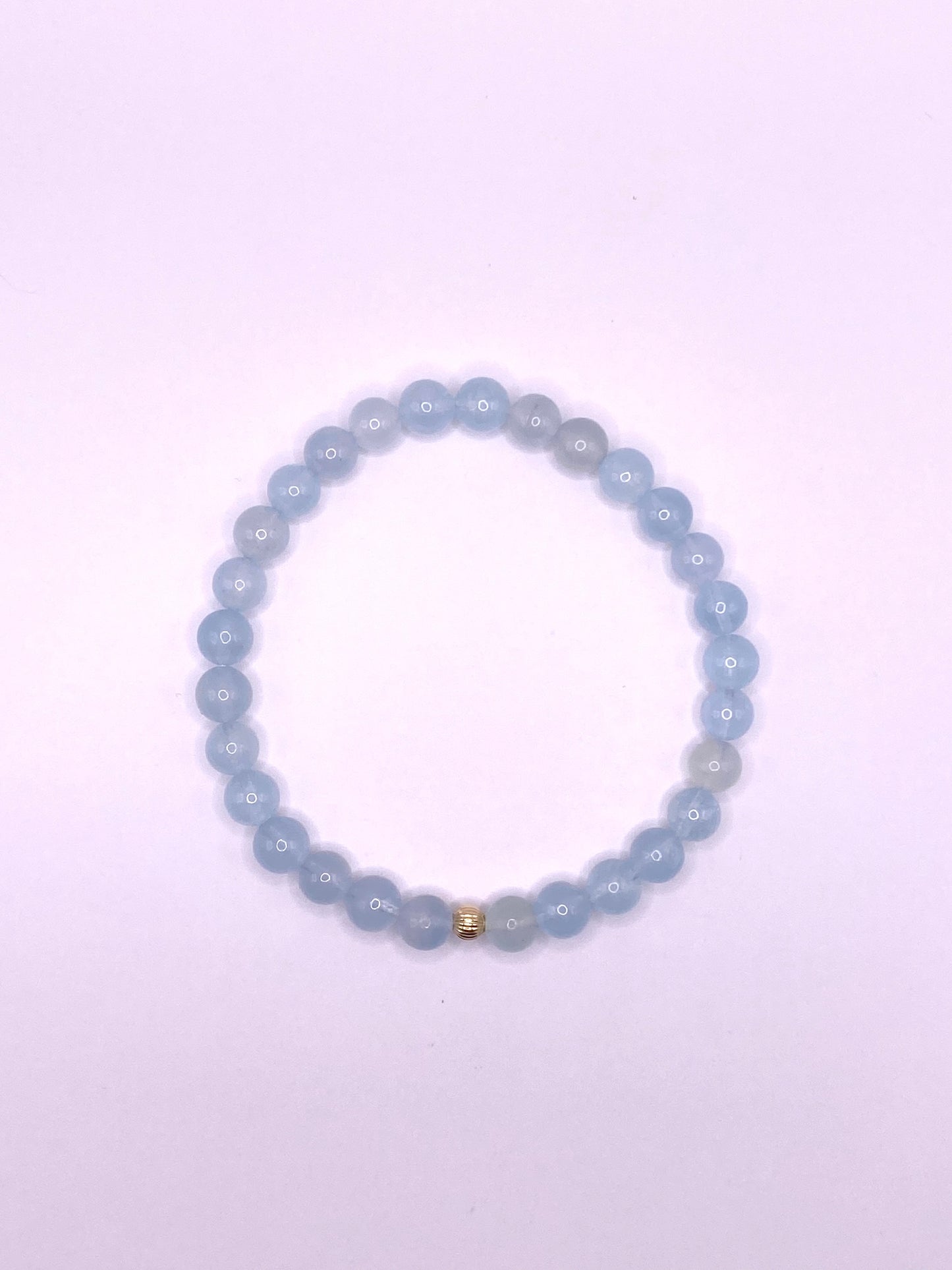 Aquamarine beaded bracelet