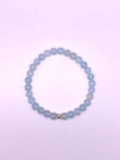 Aquamarine beaded bracelet