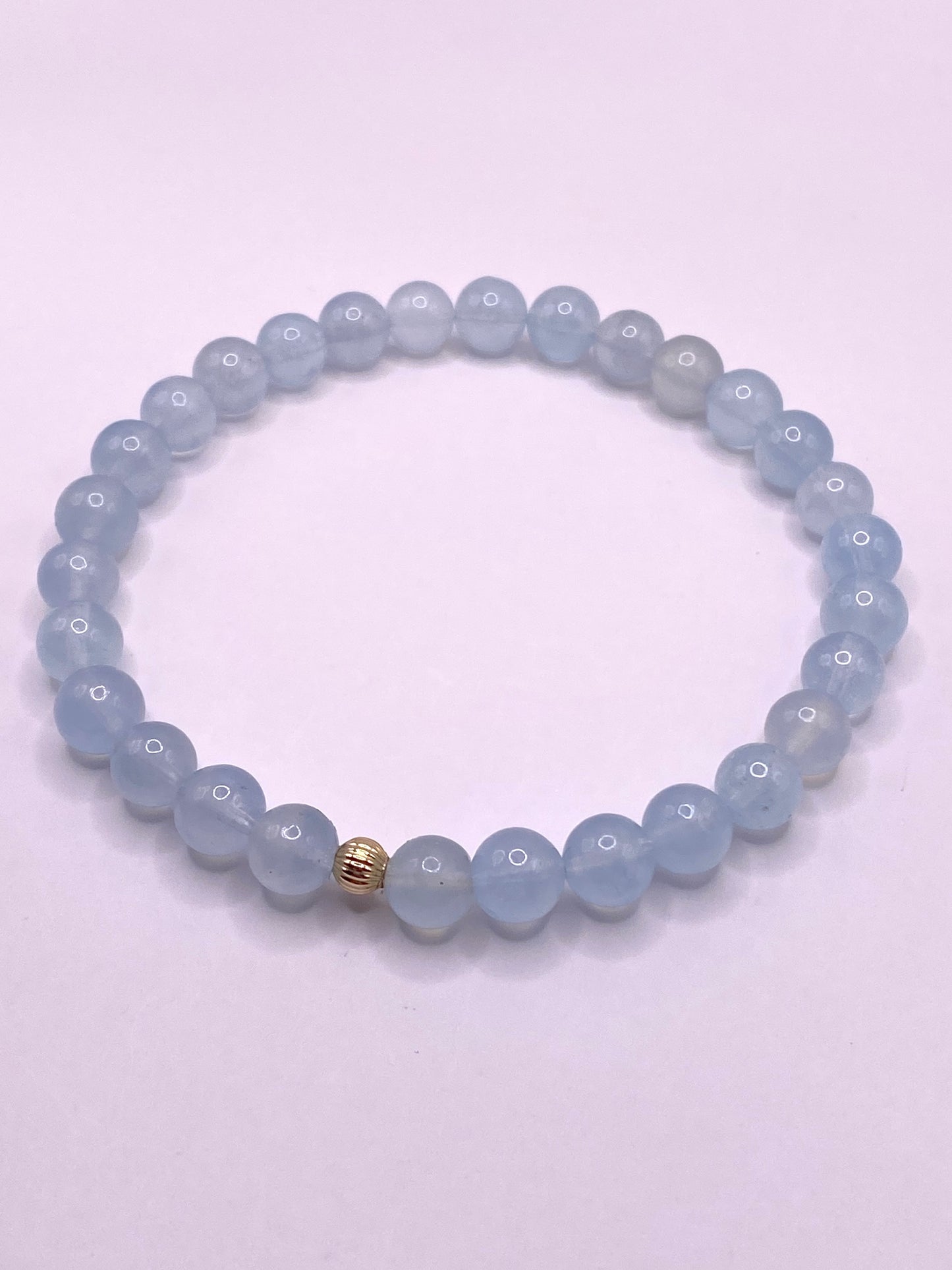 Aquamarine beaded bracelet
