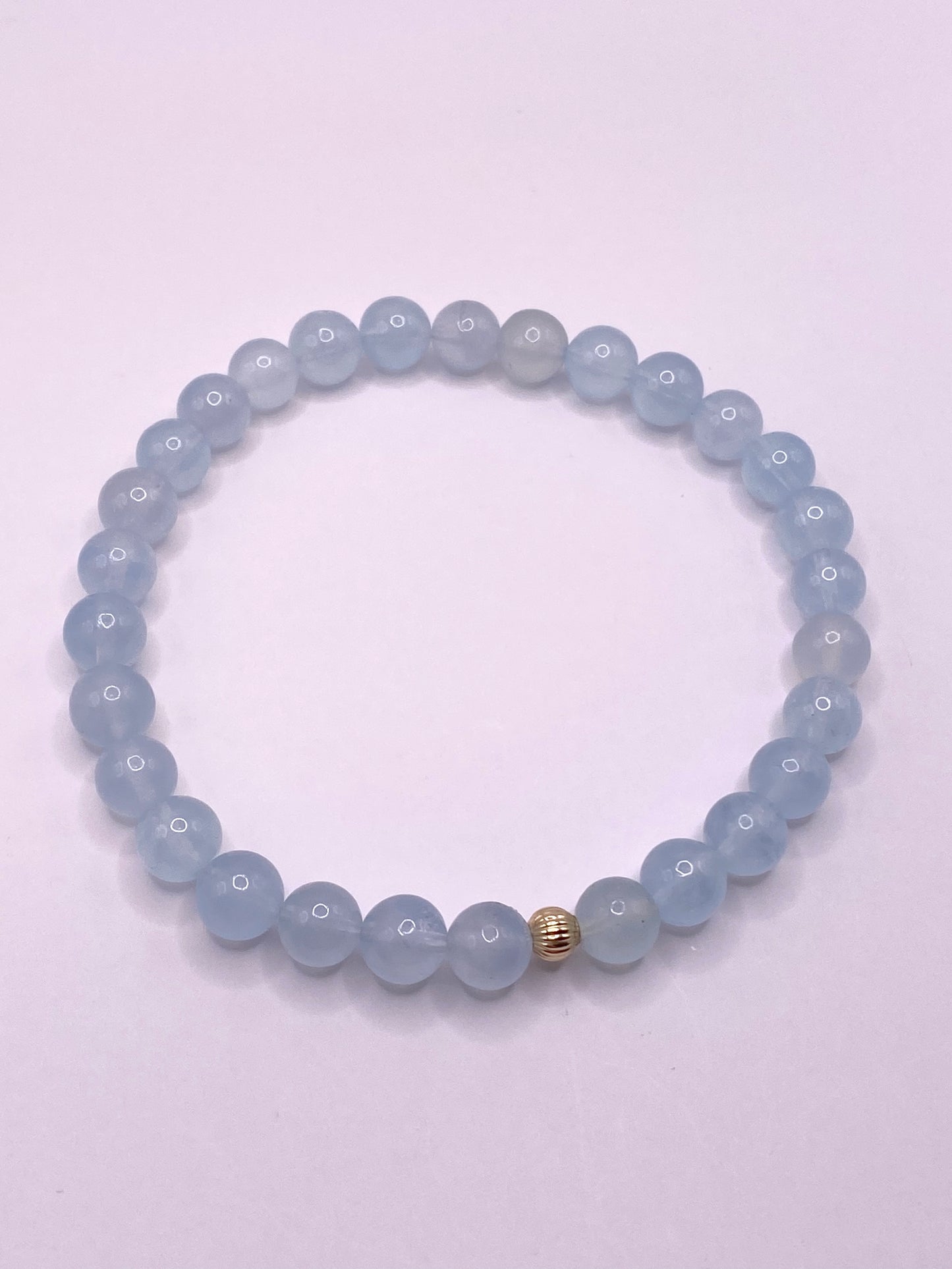 Aquamarine beaded bracelet