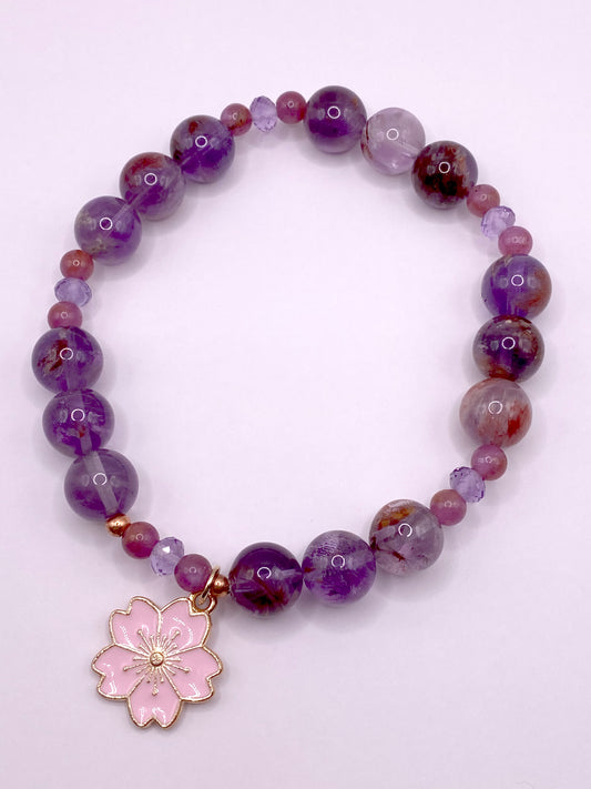 Cherry Blossom Charm Bracelet