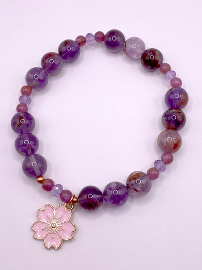Cherry Blossom Charm Bracelet