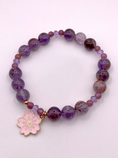 Cherry Blossom Charm Bracelet