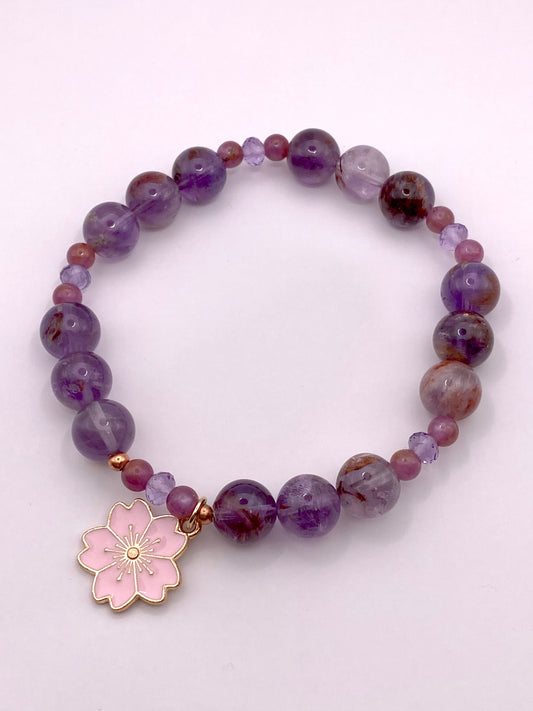 Cherry Blossom Charm Bracelet