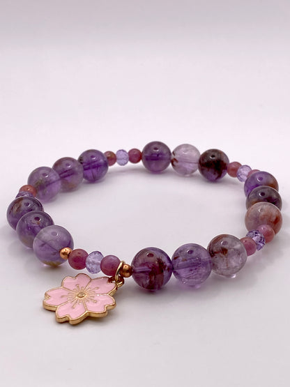 Cherry Blossom Charm Bracelet