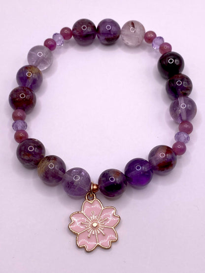 Cherry Blossom Charm Bracelet