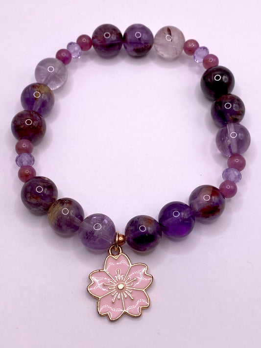 Cherry Blossom Charm Bracelet