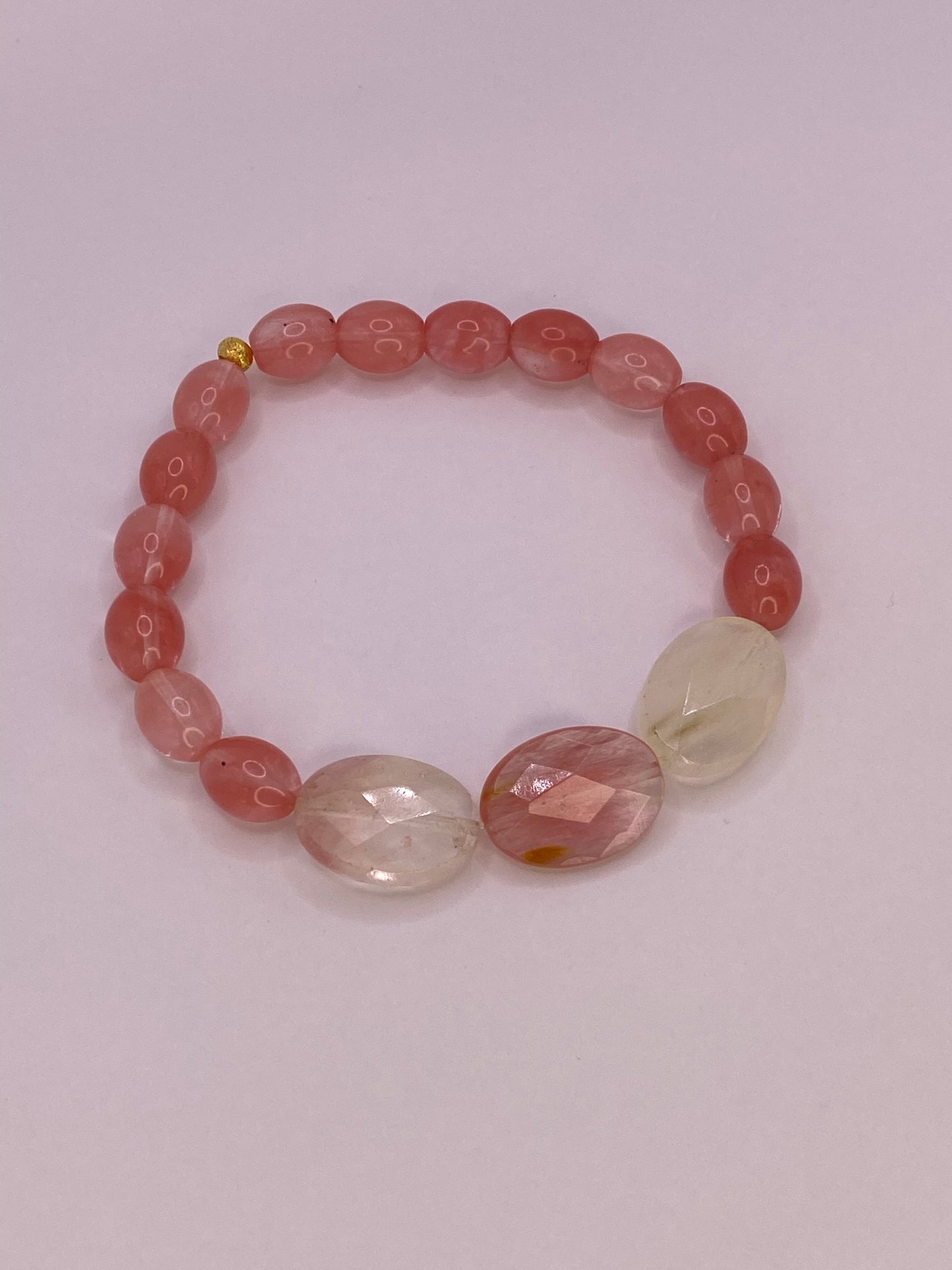 Cherry Quartz Beaded Bracelet