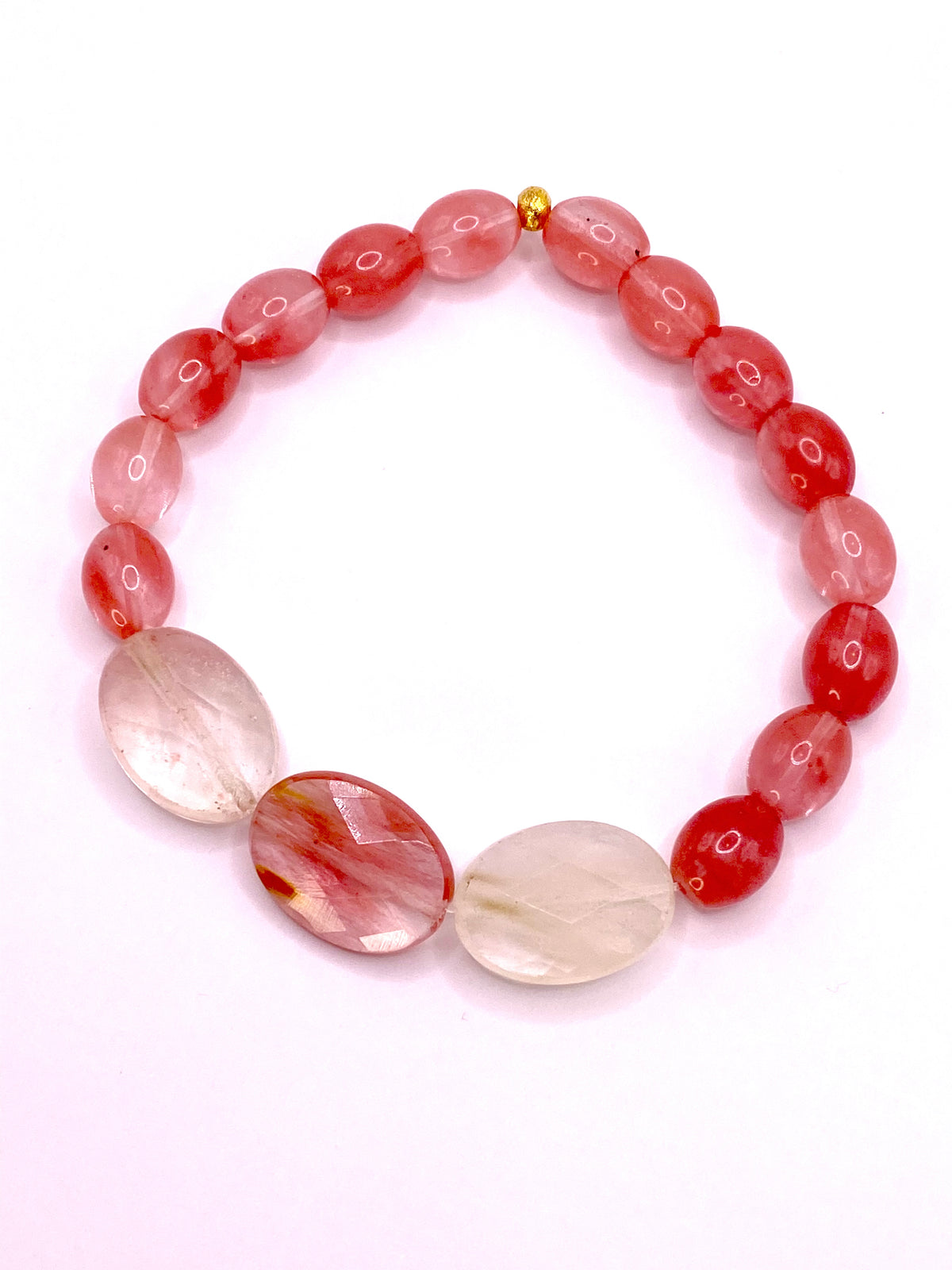Cherry Quartz Beaded Bracelet
