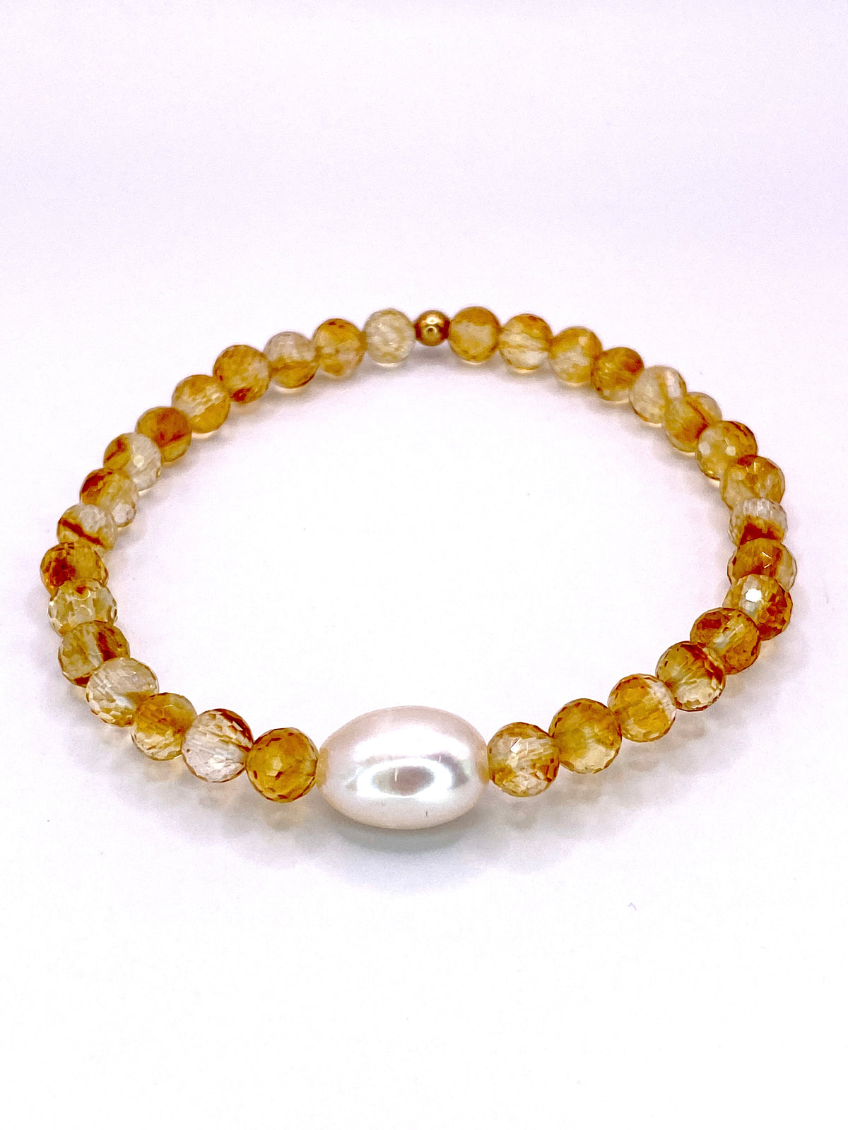 Citrine and Pearl Bracelet