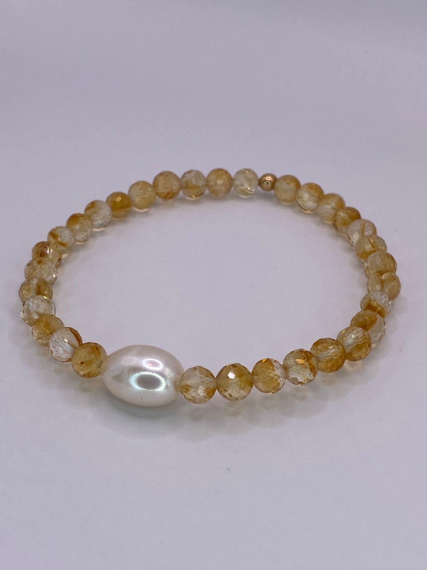 Citrine and Pearl Bracelet