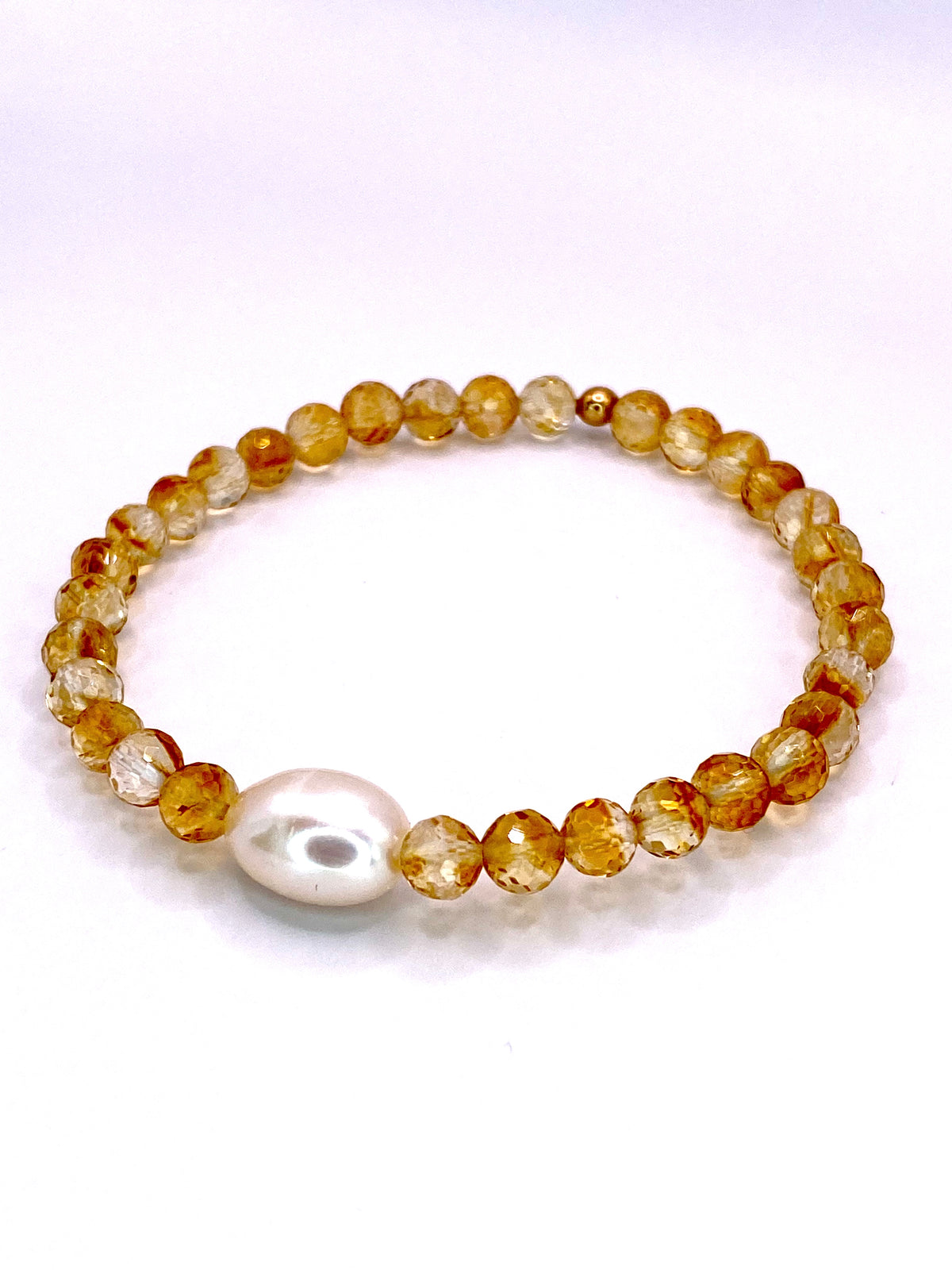 Citrine and Pearl Bracelet
