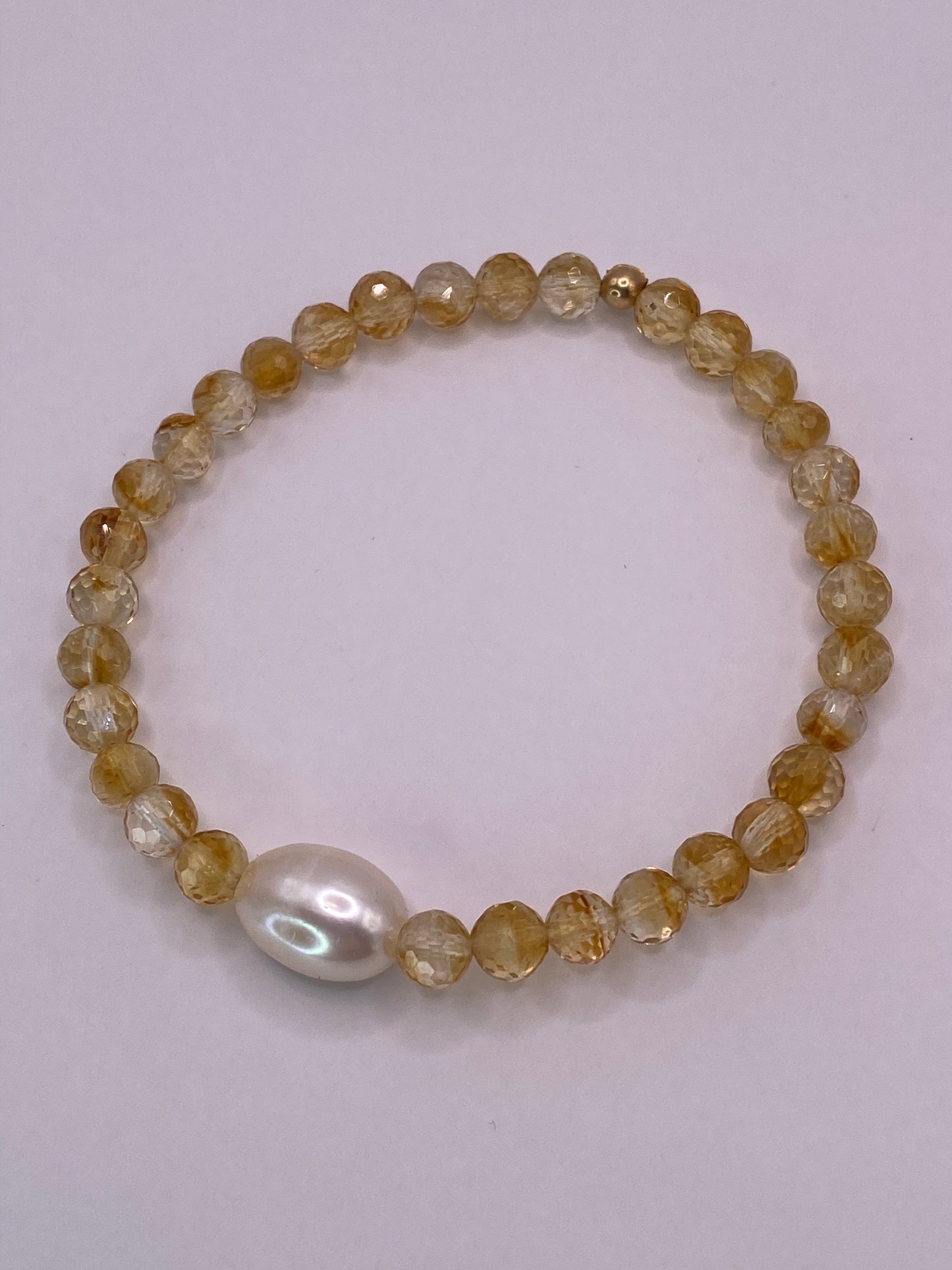 Citrine and Pearl Bracelet