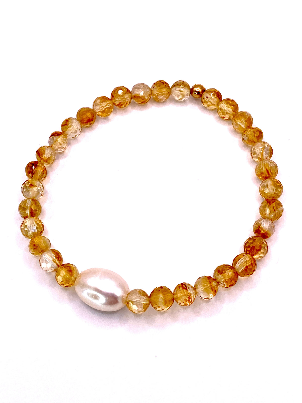 Citrine and Pearl Bracelet