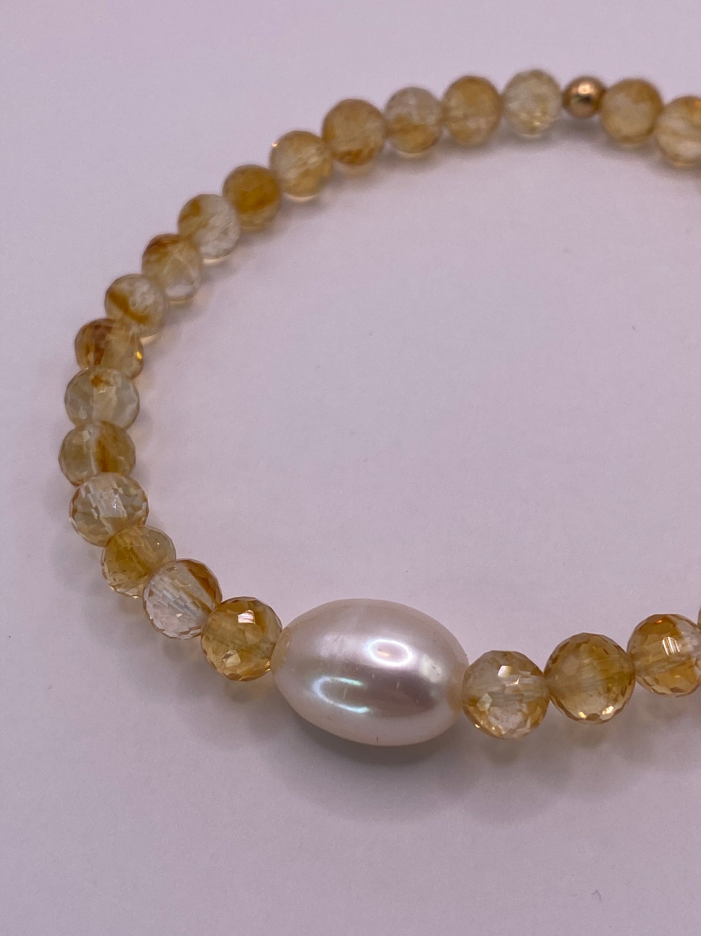 Citrine and Pearl Bracelet