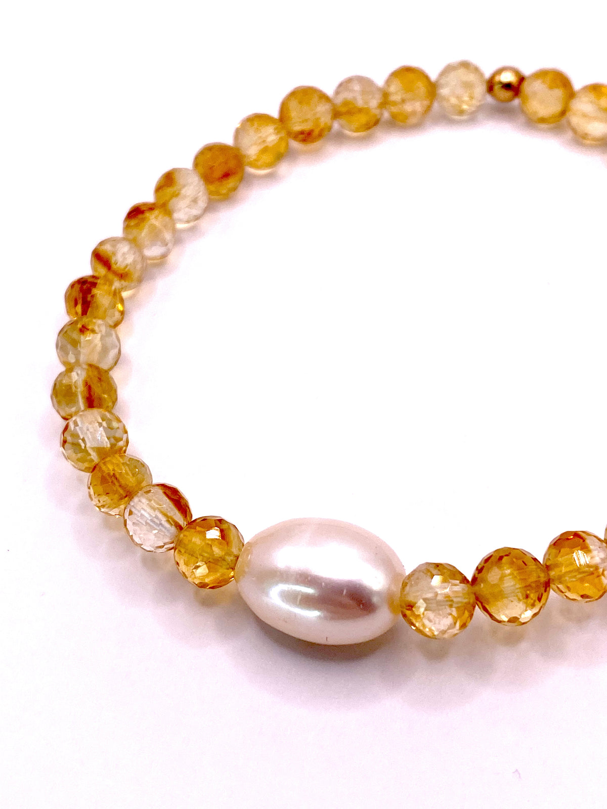 Citrine and Pearl Bracelet