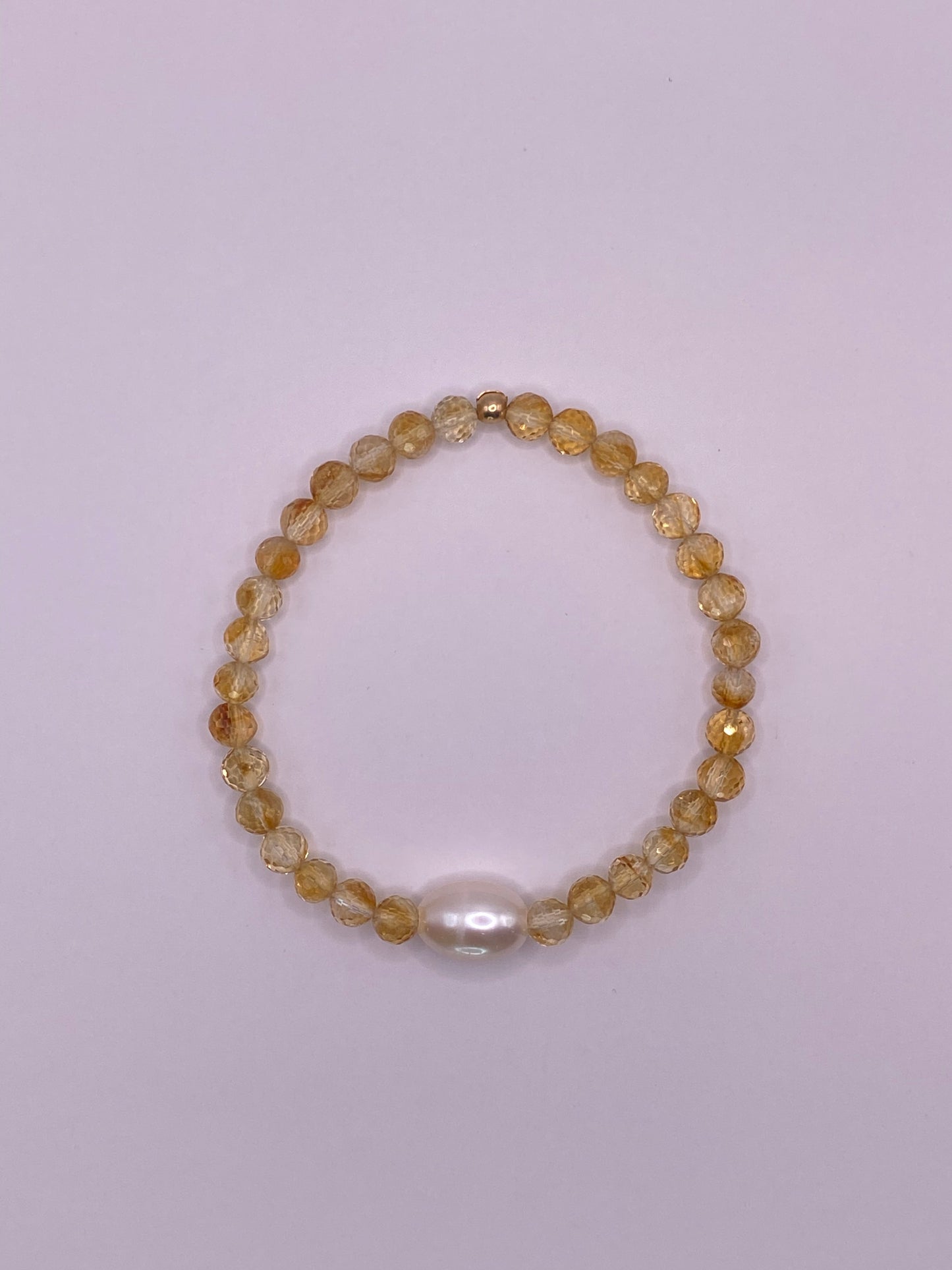 Citrine and Pearl Bracelet