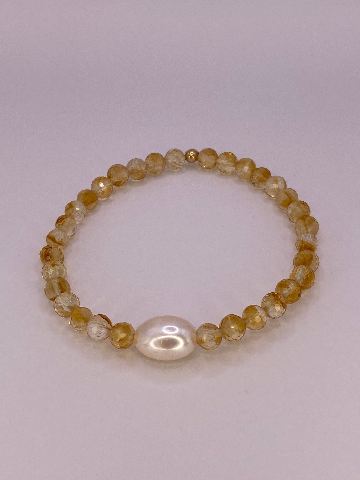 Citrine and Pearl Bracelet