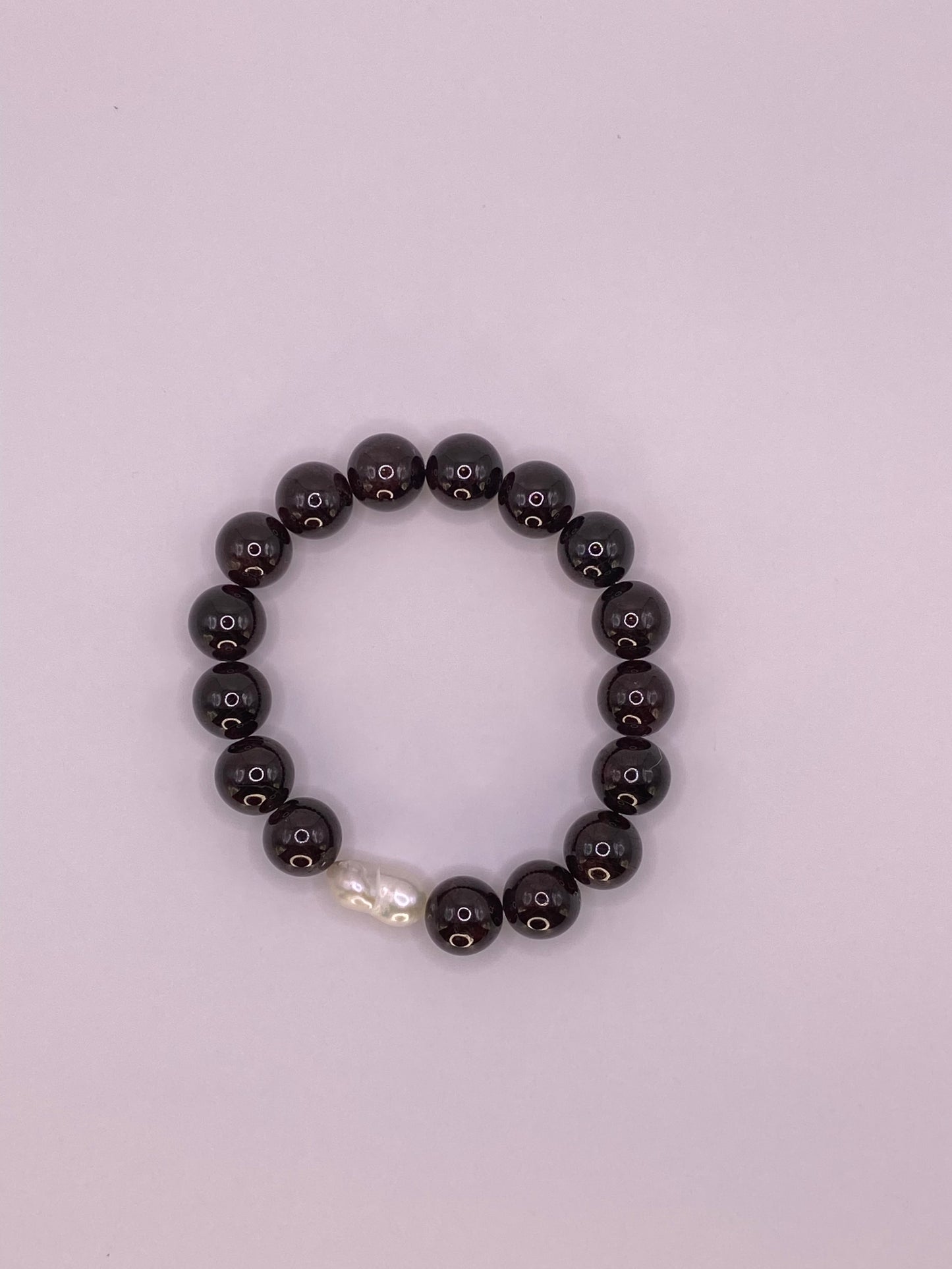 Garnet and Pearl Bracelet