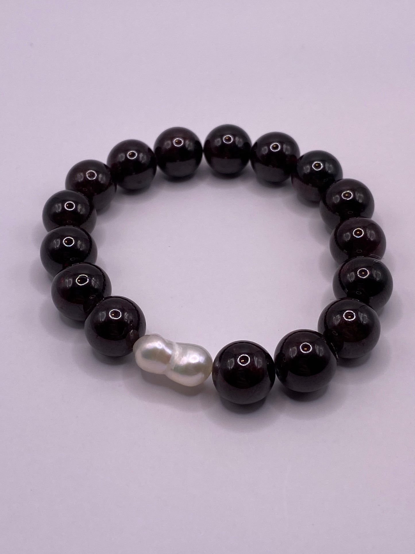 Garnet and Pearl Bracelet
