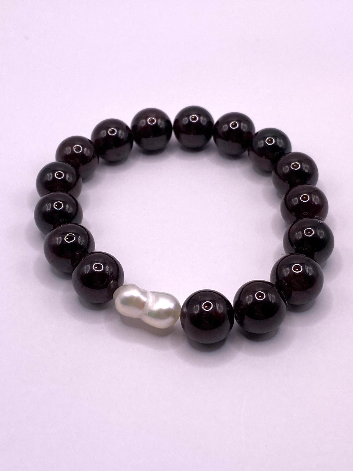 Garnet and Pearl Bracelet