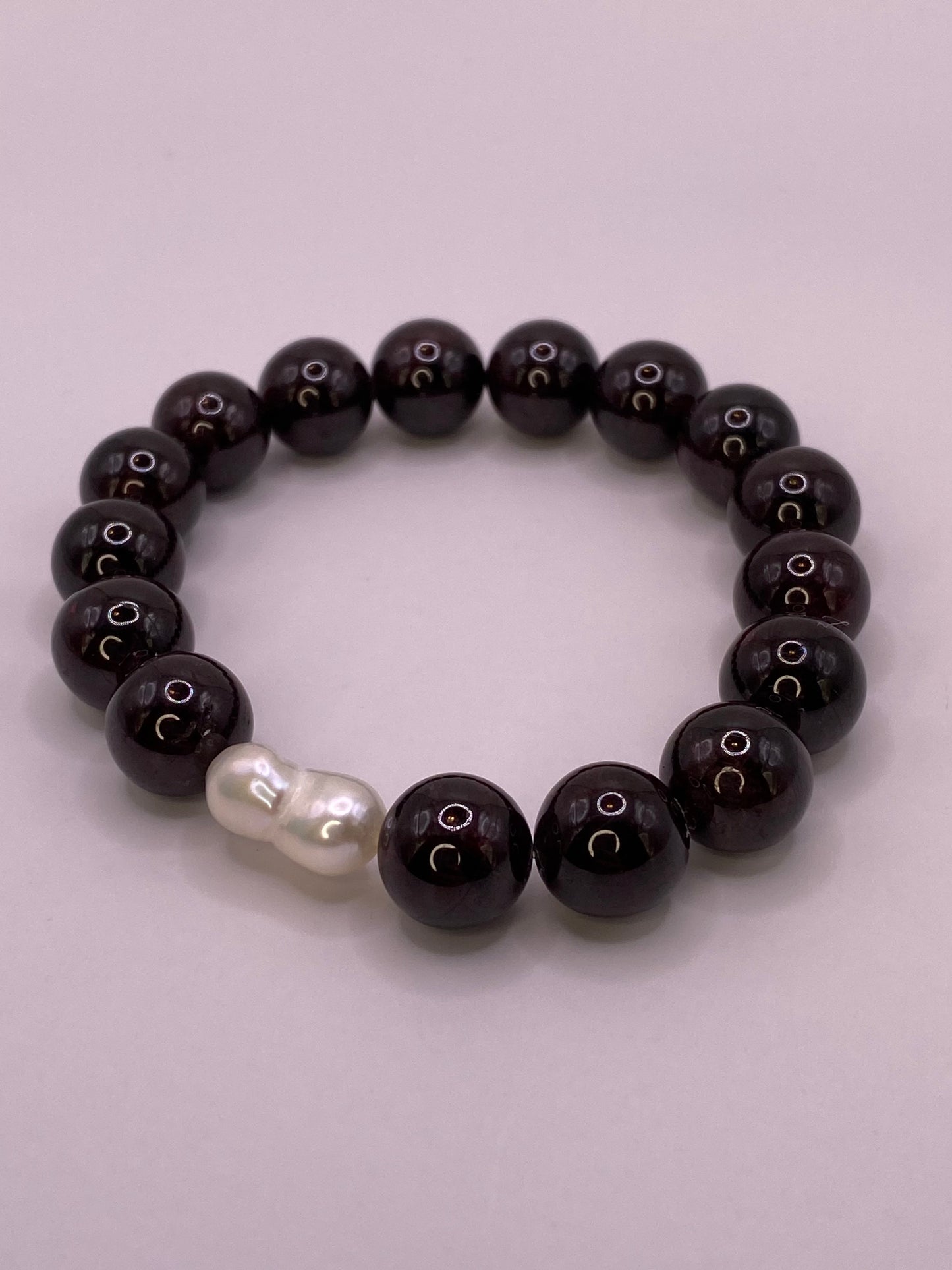 Garnet and Pearl Bracelet