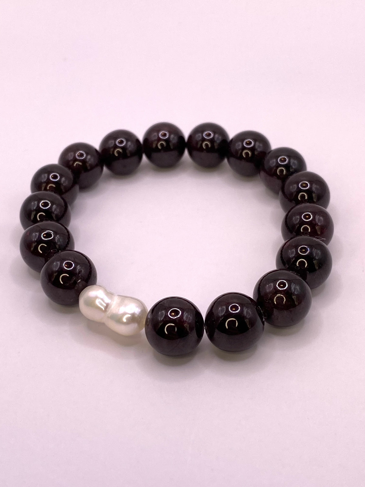 Garnet and Pearl Bracelet