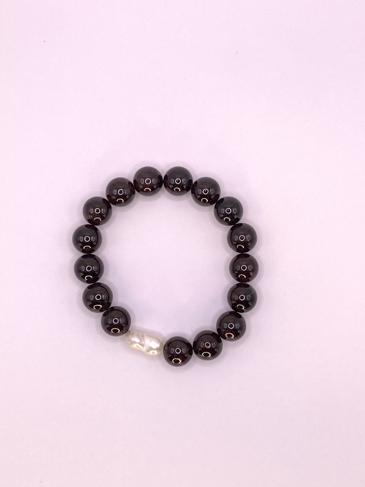 Garnet and Pearl Bracelet