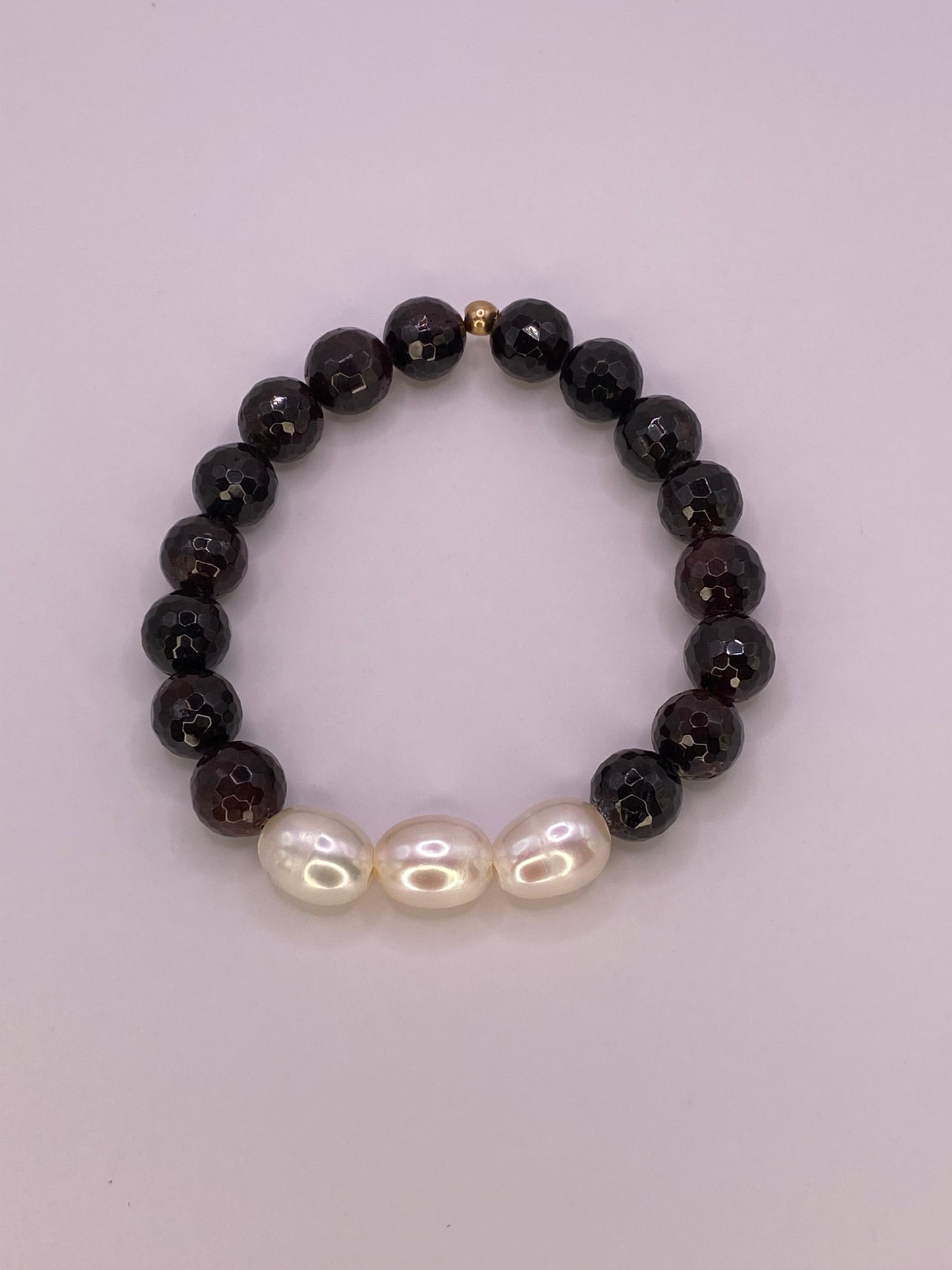 Garnet Bracelet with Pearls