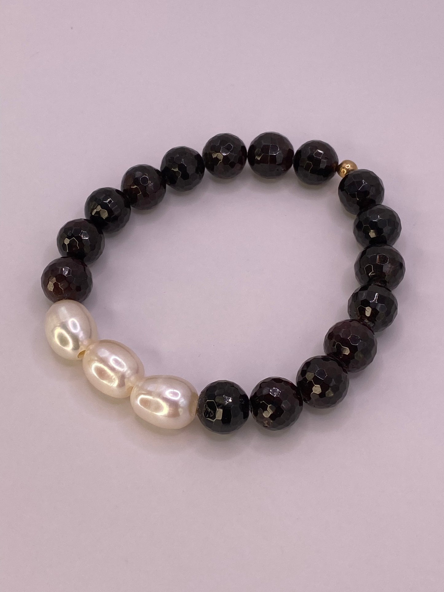 Garnet Bracelet with Pearls