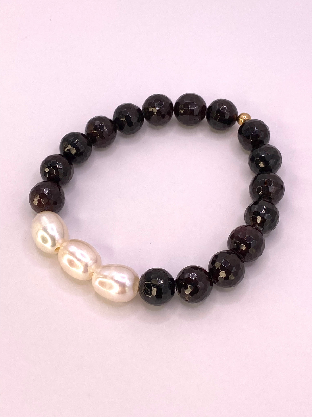Garnet Bracelet with Pearls