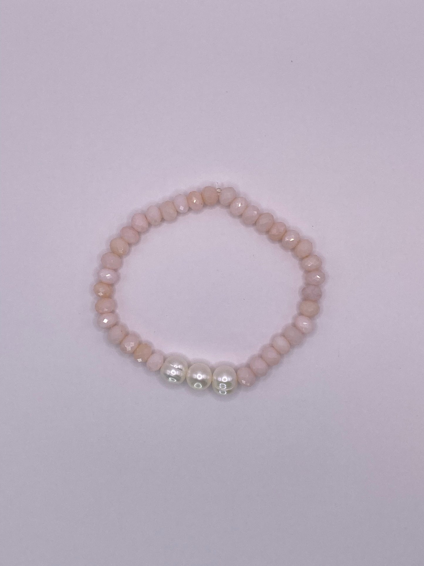 Pink Opal and Pearl Bracelet
