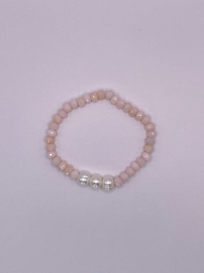 Pink Opal and Pearl Bracelet