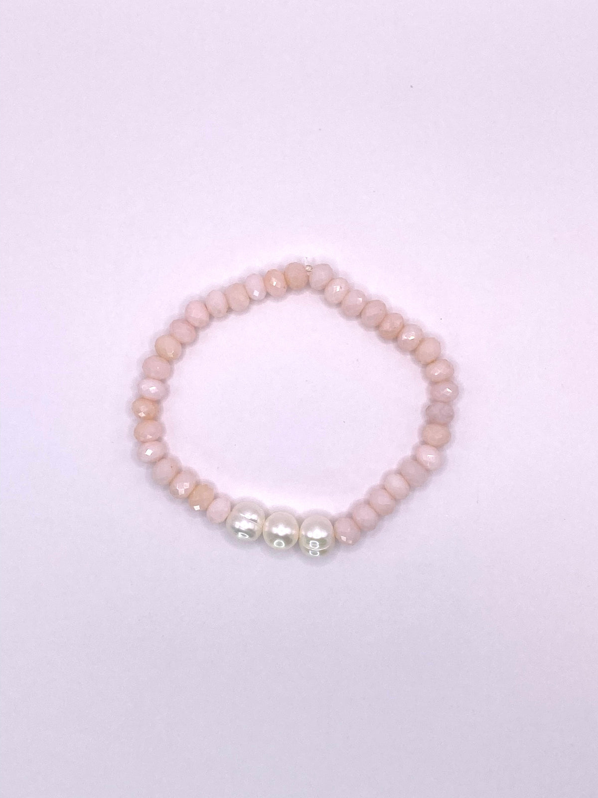 Pink Opal and Pearl Bracelet