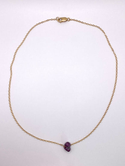 Raw Ruby Pendant Necklace