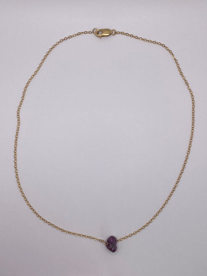 Raw Ruby Pendant Necklace