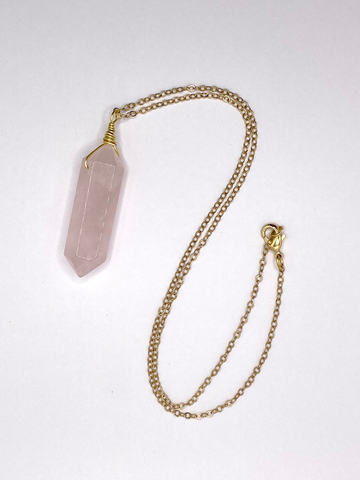 Rose Quartz Pendant Necklace