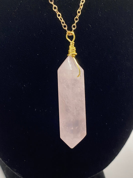 Rose Quartz Pendant Necklace
