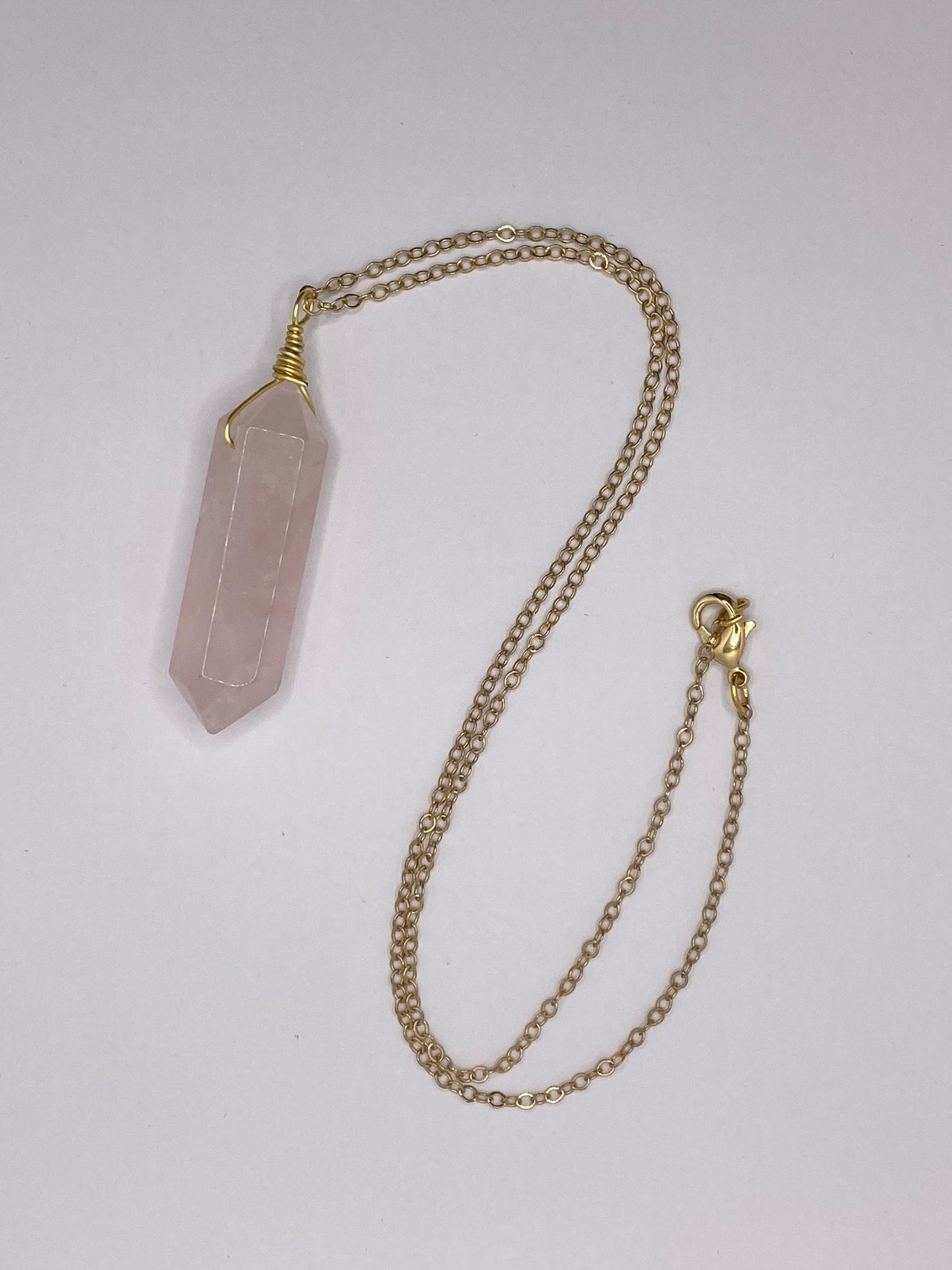 Rose Quartz Pendant Necklace