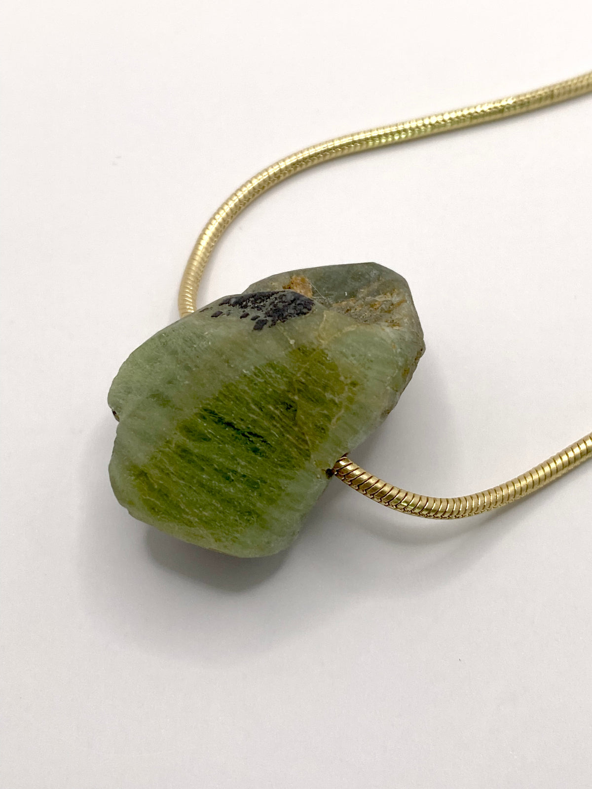 Rough Peridot Pendant