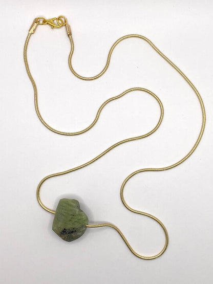 Rough Peridot Pendant