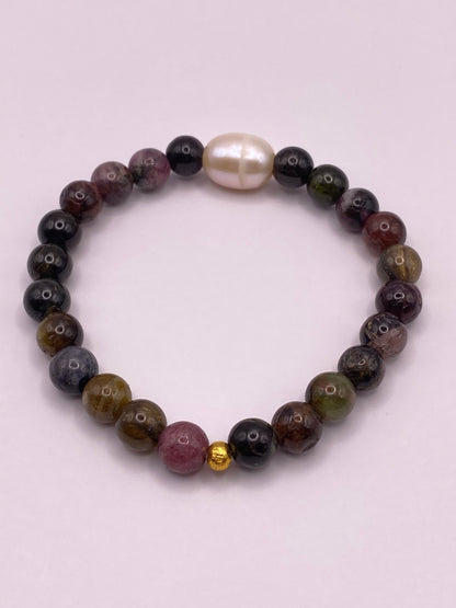 Tourmaline and Pearl Bracelet