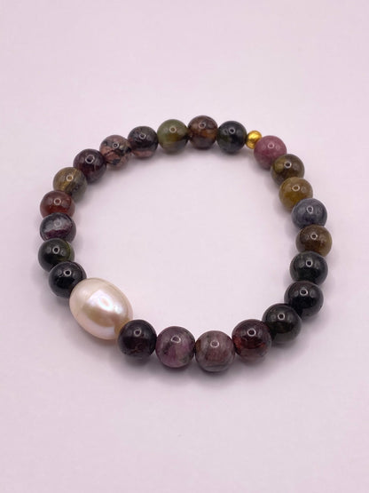 Tourmaline and Pearl Bracelet